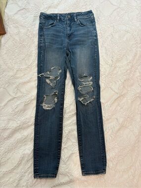 AE Dark Blue Distressed Women’s Jeans
